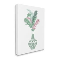 Ступел индустрии ботанически орнаментиран модел ваза графична Художествена галерия увити платно печат стена изкуство, дизайн от Зивей ли