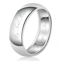 Моята сродна душа винаги и завинаги гравиран класически стерлингов сребърен обикновен сватбена лента пръстен