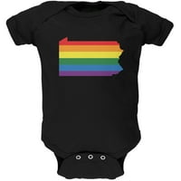 Пенсилвания ЛГБТ гей гордостта на дъгата черно меко бебе едно - 0- месеца