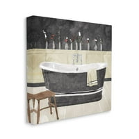 Ступел индустрии баня интериорен дизайн черно и бяло живопис платно стена изкуство от мили Вила