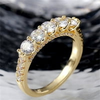 Мишуоти злато клас диамантени сватбени пръстени за жени мода пълен диамант цирконий Дамски пръстен светлина стил лъскав пръстен злато 7
