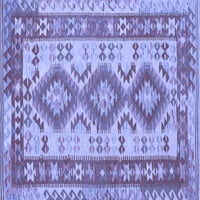 Ahgly Company Indoor Square Southwestern Blue Country Country Rugs, 3 'квадрат