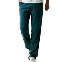 Leodye Pants for Men Clearance Spring и Summer Men's Linen Casual Pants Мъжки празни панталони сини 6