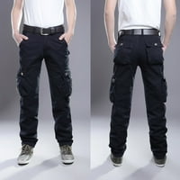 Панталони за мъже Просвещение Мъжки Нова модна ежедневна на открито твърди работни панталони с много джоба панталони панталони панталони