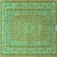 Ahgly Company вътрешен правоъгълник медальон тюркоазено сини традиционни килими, 6 '9'