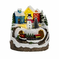Коледен орнамент със смола със светлина и музика сладък прекрасен интересен класически модел орнамент идеален подарък за малки деца снежен човек
