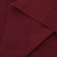 Пуловер за жени Основен плътно цвят на свобода на екипаж на екипаж с дълъг ръкав есен зима Елегантна кабелна плетава работни върхове