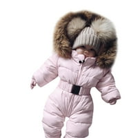 Wofedyo Baby Girl Clothes Aurterwear Romper палто топло бебешко яке снежен костюм момичета качулка Jumpsuit Girls и яке бебешки дрехи