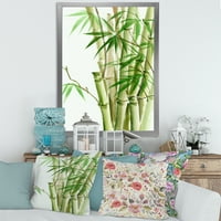 Детайли от тъмнозелен бамбук и листа