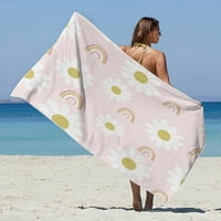 Плаж, микрофибър плажна кърпа Супер лека цветна цветна кърпа за баня пясъчна одеяло за плаж с многофункционална кърпа за пътуване с басейн с басейн