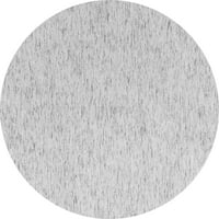 Ahgly Company Indoor Round Solid Grey Modern Area Rugs, 5 'кръг