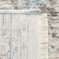 Лунен прах Портмонт Флорален ограден килим за бегач, бежово слонова кост, 2 '8'