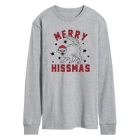 Незабавно съобщение - Merry Hissmas - Мъжки тениска с дълъг ръкав