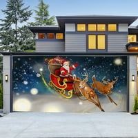 Baocc Коледа декорации Коледа на открито гараж врата гоблен плат Планина Декорация Фон фон Котпа