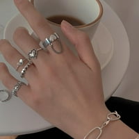 Златен бохо пръстен комплекти подреждащ се кокал пръстен винтидж змийски пръстени пръстени комплект подреждане на съвместни midi модерни пръстени комплекти за жени момичета