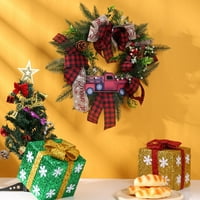 Дикона изкуствен коледен венец за входната врата Коледа празник на закрито на открито декоративна гарландска празнична декор за декор