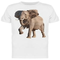 Слон в повдигане на предния десен крак тениска мъже -Маг от Shutterstock, мъжки малък