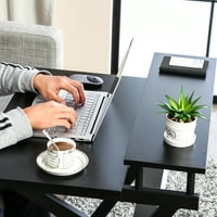 Компютър бюро работна станция маса игрални бюра за домашен офис проучване, Черно
