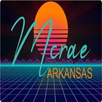 McRae Arkansas Vinyl Decal Stiker Retro Neon Design