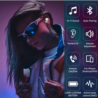 Urban Street Buds Pro True Bluetooth Wireless Earbuds за тест с активно шумно отмяна на бяло
