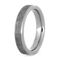 Сватбена лента за метеорит на жените, титанов пръстен