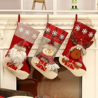 Ана Коледни чорапи кукла чорапи Санта бонбони подаръчни чанти коледни дърво висящи декор