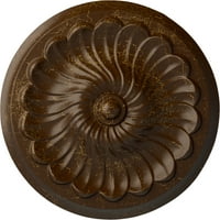 Екена мелница 1 4 од 1 4 П цвете спирала таван медальон, Ръчно рисувана корен бира пращене