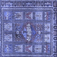 Ahgly Company Indoor Square Animal Blue Traditional Area Rugs, 4 'квадрат