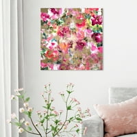 Флорални и ботанически картини Пано за стена принтове 'дива природа' градини-розово, златно