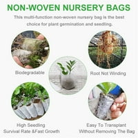 Elbourn Биоразградими нетъкани саксии за разсад екологични чанти за засаждане на чанти за детска стая растение отглеждане на чанти за градина