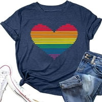 Ризи за жени Любовта е любов LGBTQ върхове Забавни графични тийнейджъри с къси ръкави отгоре