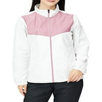 Mizuno K2Je Женско тренировъчно облекло, по -топла риза, яке, воден отблъскващ, четка за облицовка, бял L