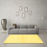 Ahgly Company вътрешен правоъгълник плътни жълти килими за модерна зона, 3 '5'