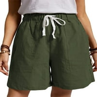 Летни плажни шорти за Жени Случайни хлабав къси къси панталони с джобове