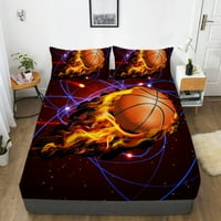 Баскетболен огън лист с спално бельо с калъфка с възглавница висококачествен домашен лист модни спални бельони