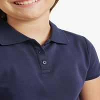 Правосъдие Момичета Униформа къс ръкав плетена Поло риза, 3-Пакет, размери