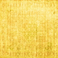 Ahgly Company Indoor Square Persian Yellow Traditional Area Cugs, 4 'квадрат