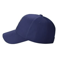 Мъже и дамски хип хоп уникален печат с горен пистолет обърнат черно лого за възрастни регулируемо дънково бейзболна шапка синьо
