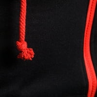 Felirenzacia Men's Sports Sport Power Coour Color Contrast с дълъг ръкав с качулка джобно цип палто за дрезга