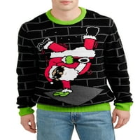 Мъжки клуб Коледа брейк денс грозен коледен пуловер, до размер 2ХЛ