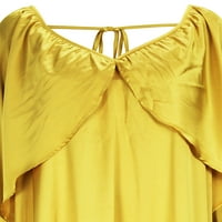Sanviglor жени мини рокли с дълъг ръкав късо рокля солиден цвят секси празнично жълто s