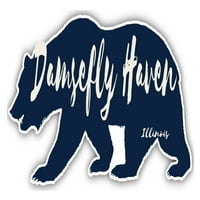 Damsefly Haven Illinois Souvenir Vinyl Decal Sticker Bear Design