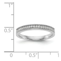 Твърди 14к Бяло злато диамант пръстен пръстен размер