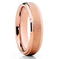 Сватбен пръстен от розово злато, волфрамов сватбен пръстен, розово златово въртящ се пръстен, годежен пръстен, волфрамов карбиден пръстен, черен сватбен пръстен, комфортен пръстен