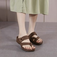 Женски ортопедични сандали клин джапанки външни плажни сандали удобни обувки с ергономични подметки