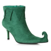 Зелена празнична обувка на петата на жените