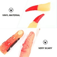 Комплекти фалшиви пръсти за нокти на зомбита с играчка за пръст на зомбита Хелоуин реквизит