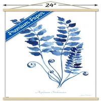 Jean Plout - Indigo Botanical Asplenium Trichomanes Стенски плакат с магнитна рамка, 22.375 34