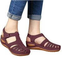 Жени ботуши сандали, жена летни сандали плоски обувки за вратички от твърд цвят