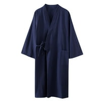 Hesxuno Womens Fashion Robe халат с три четвърт ръкав мека есенна пижама
